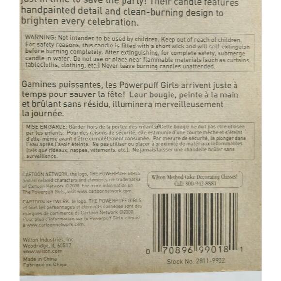 Powerpuff Girls Birthday Candle Bougie Party Cake Topper Cartoon Network 2001 - Picture 7 of 7